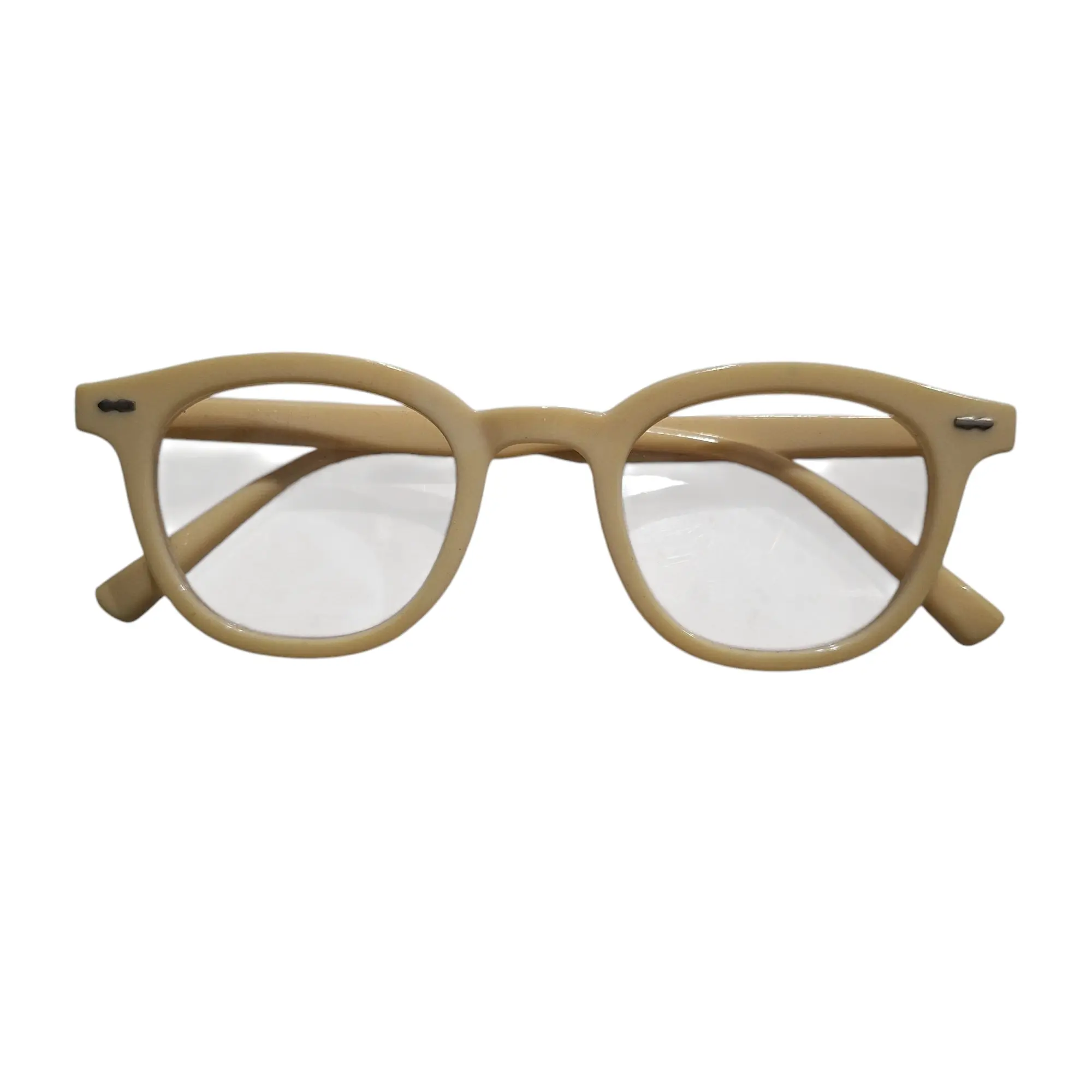 kacamata anti radiasi bulat frame khaki 011