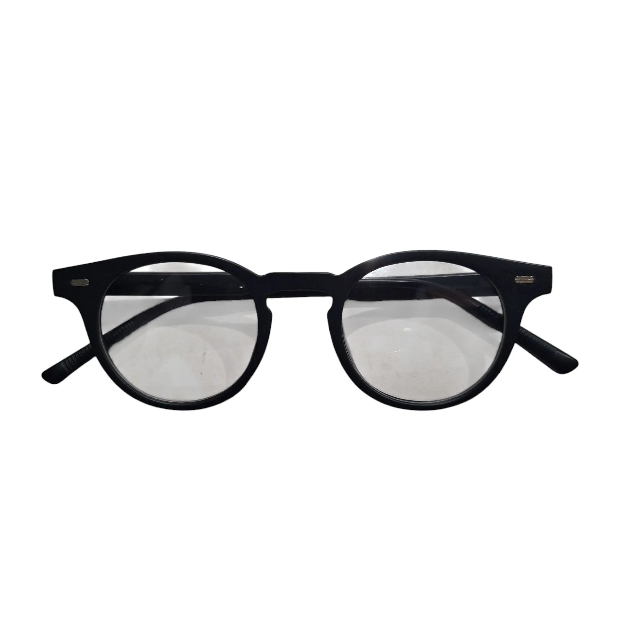 kacamata anti radiasi bulat frame hitam doff 011